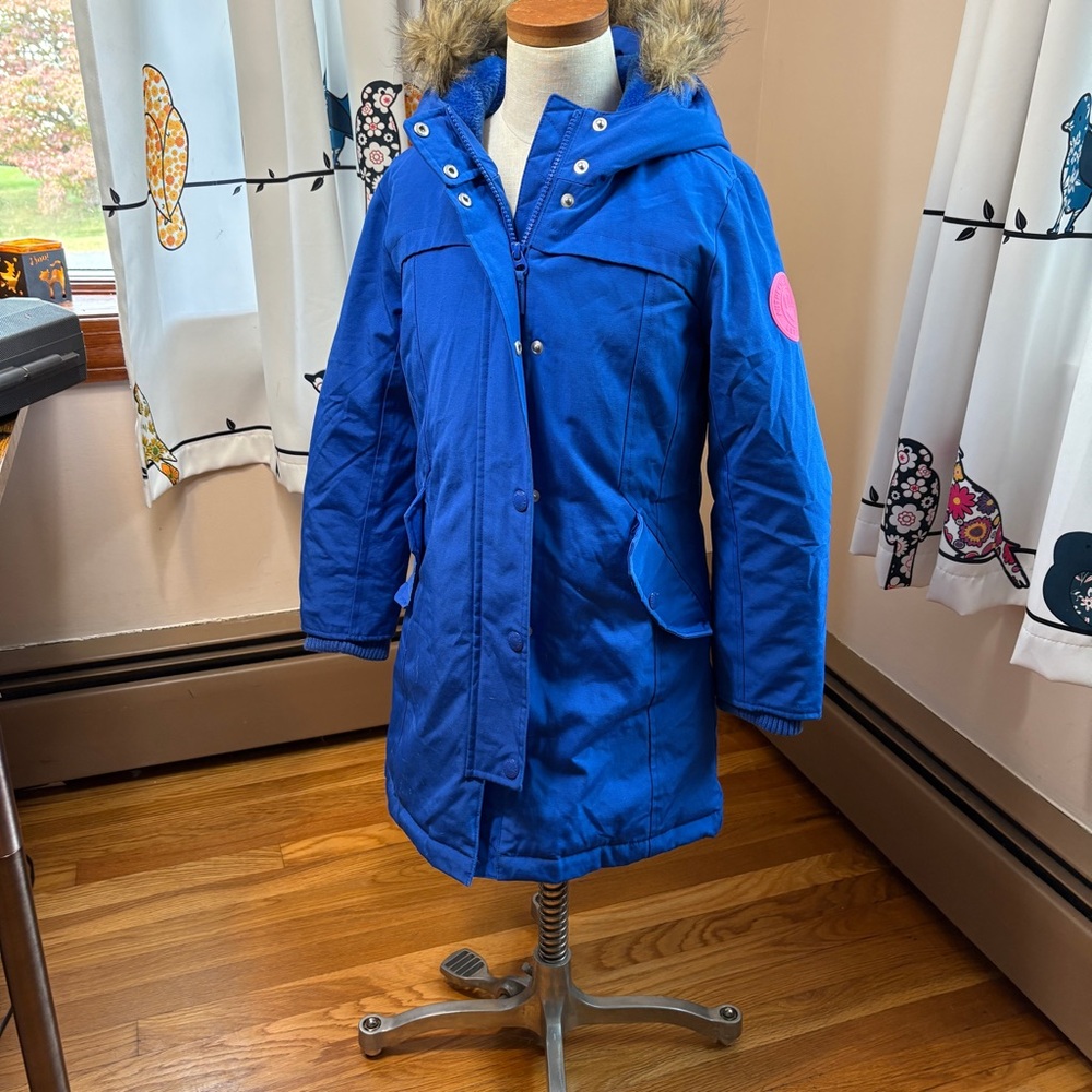GAP Amazing Blue Kids Parka with Fur Trim